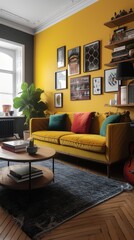 Colorful Expressions: A Vibrant Minimalistic Living Room of Eclectic Delights 4. Generative AI