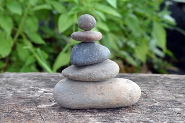 Fototapeta na wymiar stack of stones zen