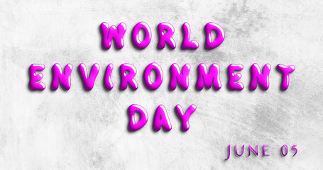 Happy World Environment Day, June 05. Calendar of May Water Text Effect, design