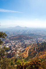  vista do cerro blanco,  Colina São Cristovão, Santiago, Chile