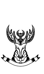 Sketch illustration head deer