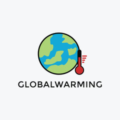 global warming symbol design template