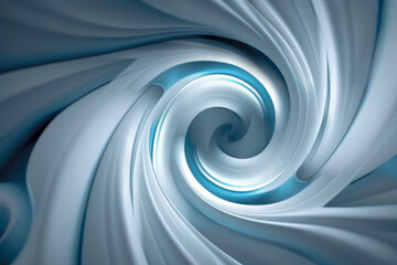 White and Blue Swirl 3D