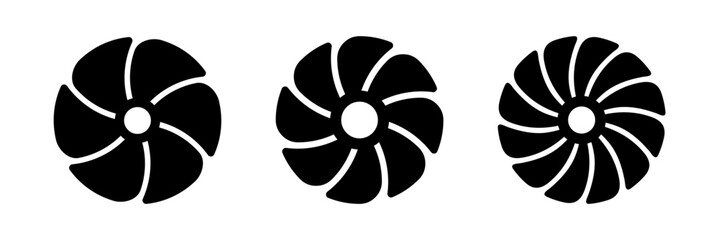 Fan Turbine Icon Sign Symbol Vector Illustration Set © octopusaga