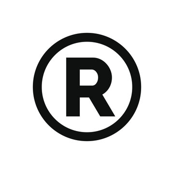 Register mark icon isolated on white background