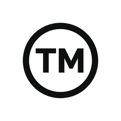 Trademark icon isolated on white background