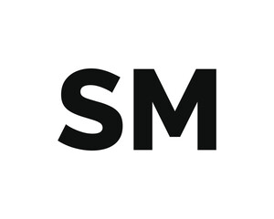 SM mark icon isolated on white background