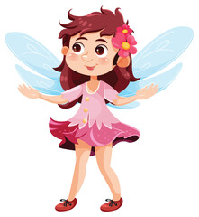 Beautiful fairy cartoon character