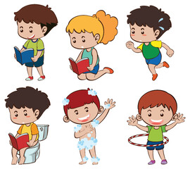 Kids Doing Various Activities