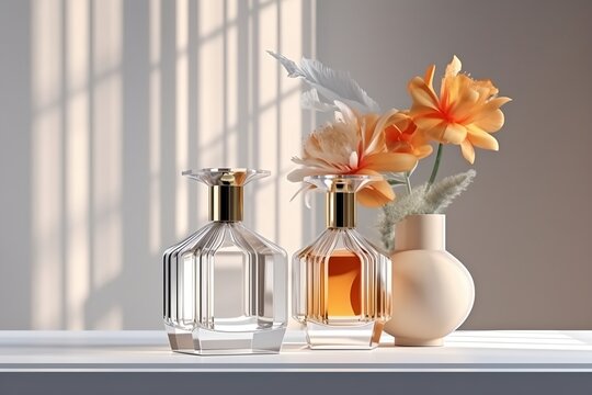 Bottles of perfume, generative ai