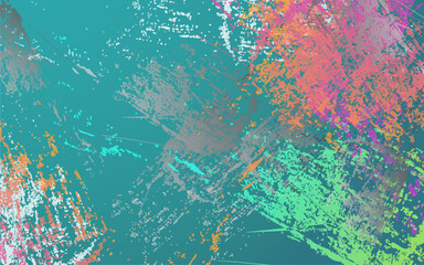 Abstract grunge texture splash paint colorful background vector