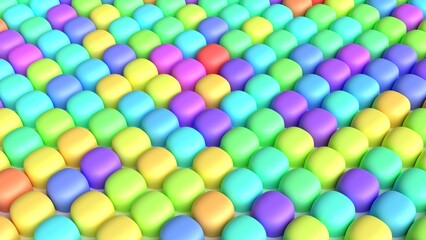 3D rendering colorful candy shape background