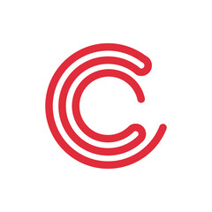 logo design icon C simple unique