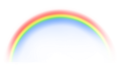 Rainbow realistic isolated on transparent background. 