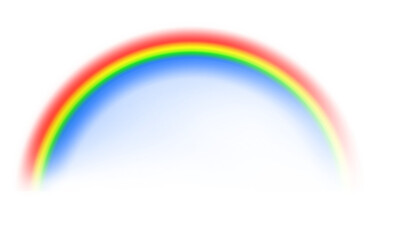 Graphic rainbow with transparent background.