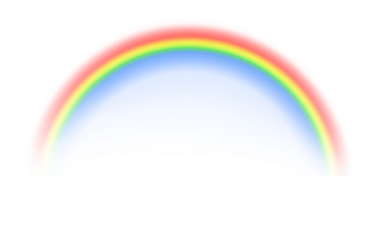Graphic rainbow with transparent background.