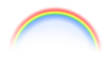 Tuinposter Graphic rainbow with transparent background. © natara