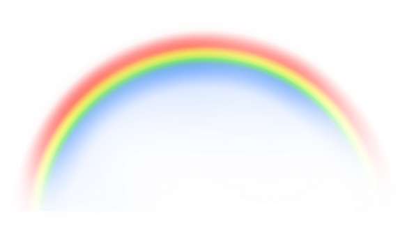 Rainbow realistic isolated on transparent background. 