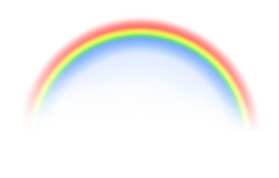Graphic rainbow with transparent background.