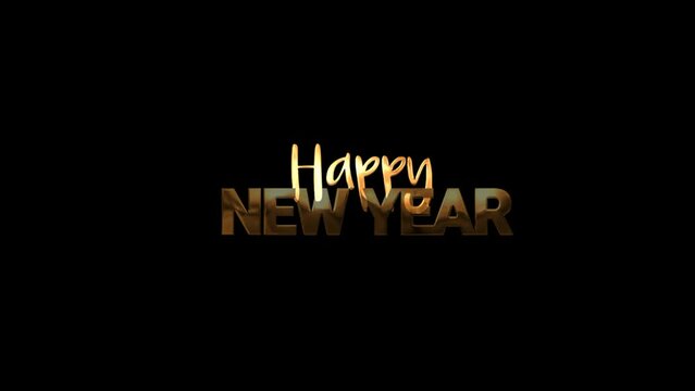 happy new year animation suitable for year-end holidays, family vacations, new year content, Great for happy new year Celebrations Around the World.