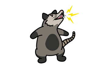 cartoon opossum