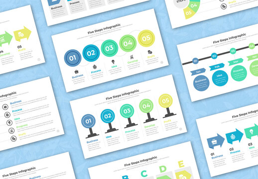 Infographic Layout For Five Steps