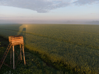 Majestic Sunrise Over a Serene Drone Landscape of Northern Europe