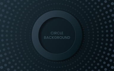 Black circle layer background, with realistic shadow