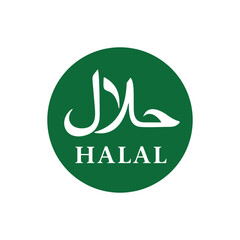 Halal mark icon isolated on white background