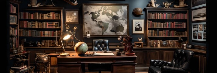 a room filled with lots of books and furniture