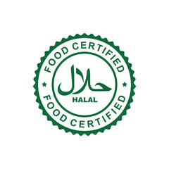 Halal mark icon isolated on white background