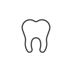 Tooth dental line icon