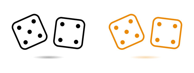 Dice vector icons set