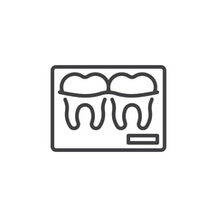 Dental x-ray line icon