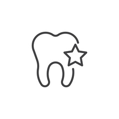 Dental care line icon