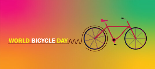 world bicycle day illustration design art