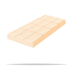 White chocolate bar vector isolated illustration