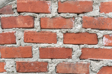 Obraz premium Close up red brick wall texture
