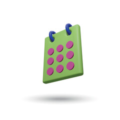 Calendar assignment icon. Planning concept. 3d vector illustration.