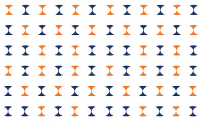 Fototapeta na wymiar Orange and Blue dumbbell repeat pattern, replete image, design for fabric printing