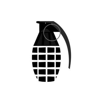 Grenade bomb silhouette icon vector design