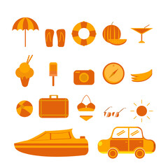 summer beach themed element icon vector design
