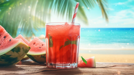 Cold watermelon smoothie