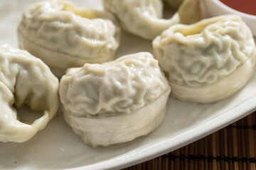 Meat dumplings on a plate