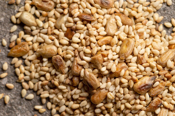 Roasted Sesame Seeds and Pine Nuts