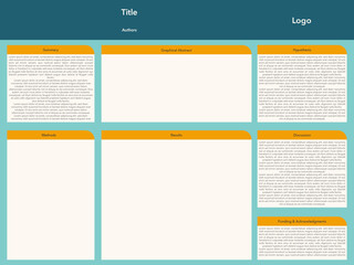 Generic research poster template vector graphic