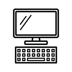 computer icon vector design template in white background