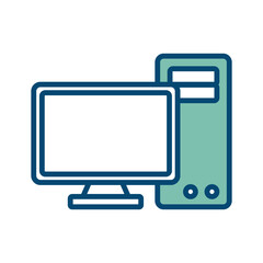 computer icon vector design template in white background