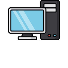 computer icon vector design template in white background