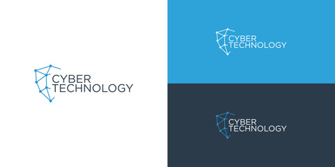 Shield icon logo. Security symbol . logo design and business card design